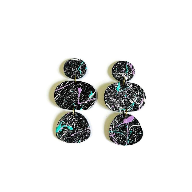 Oversized Abstract Clip On Earrings for Women