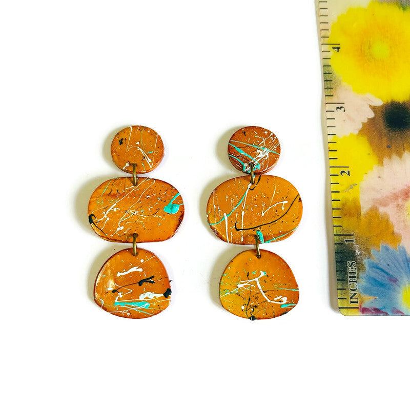 Paint Splash Earrings Handmade