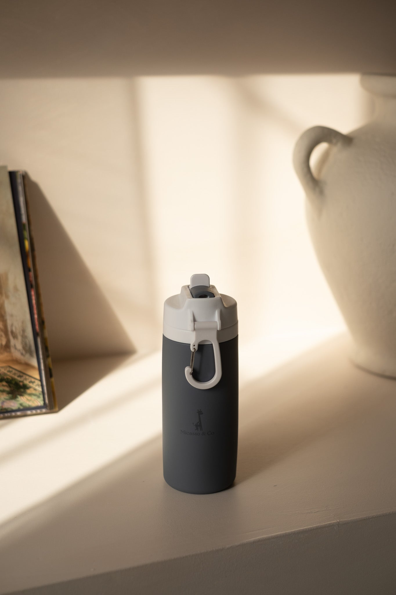 Bouteille d'eau en silicone format 450 ml