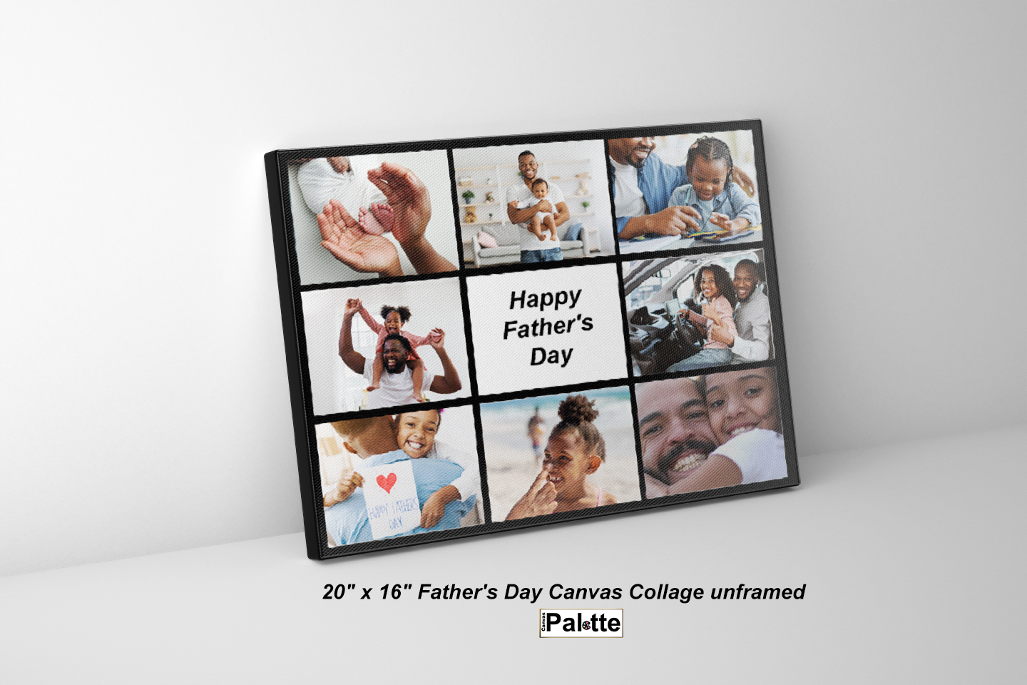 20"X16"Collage Canvas Photo 8 blocks + text