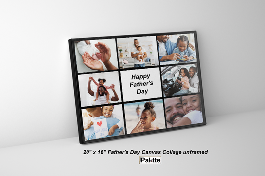 20"X16"Collage Canvas Photo 8 blocks + text