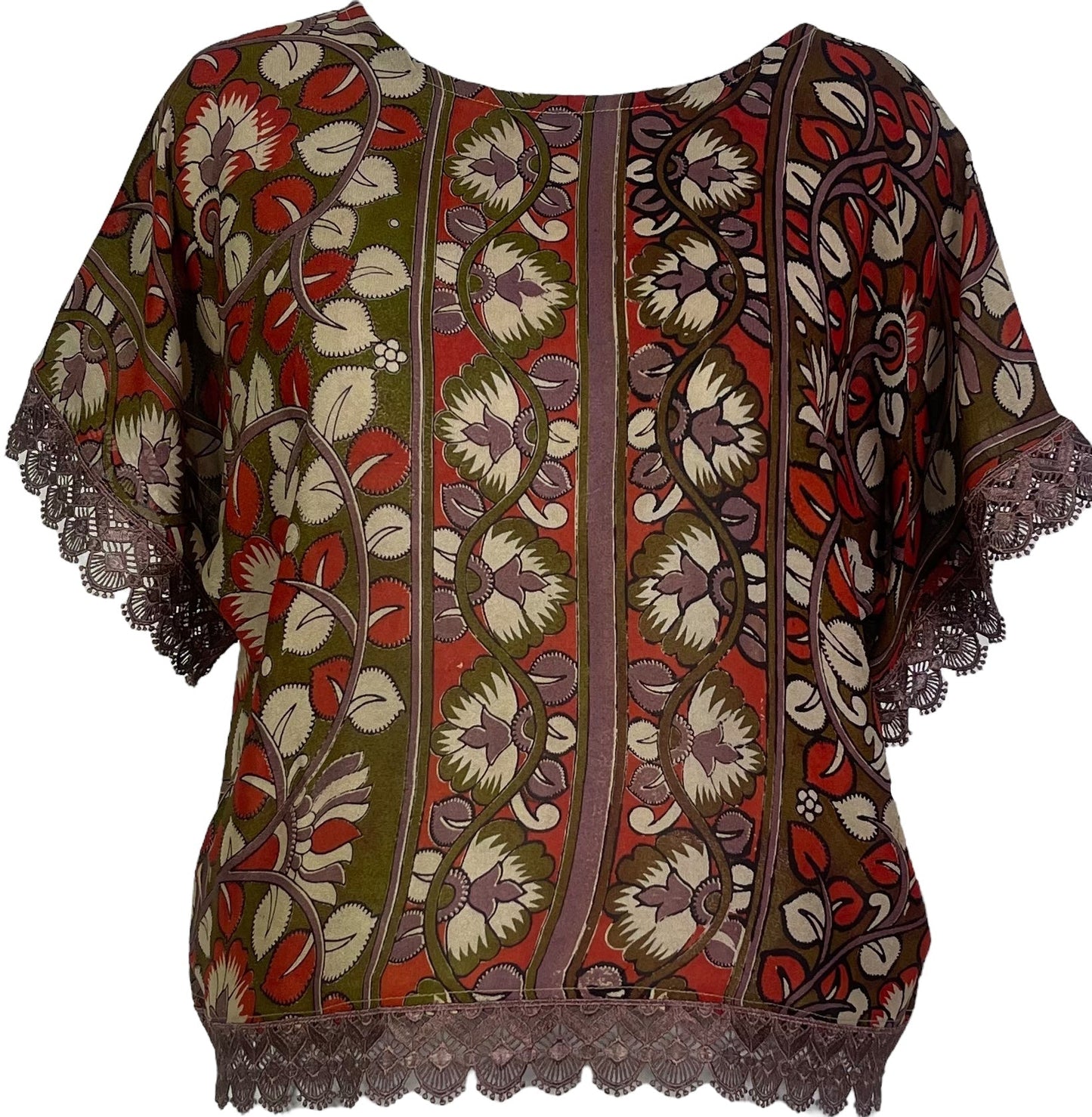 PRG6405 Sheer Avatar Pure Silk Boxy Top