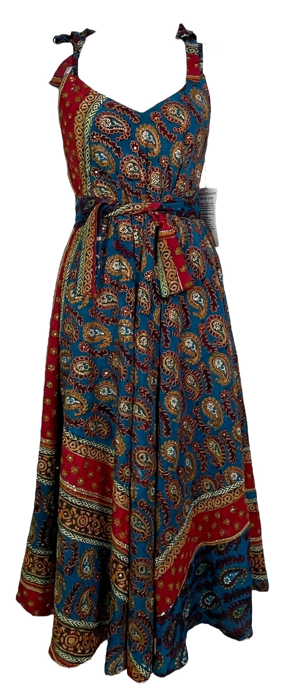 STAFF HOLD PRC7675 Avatar Pure Silk Maxi Dress with Belt