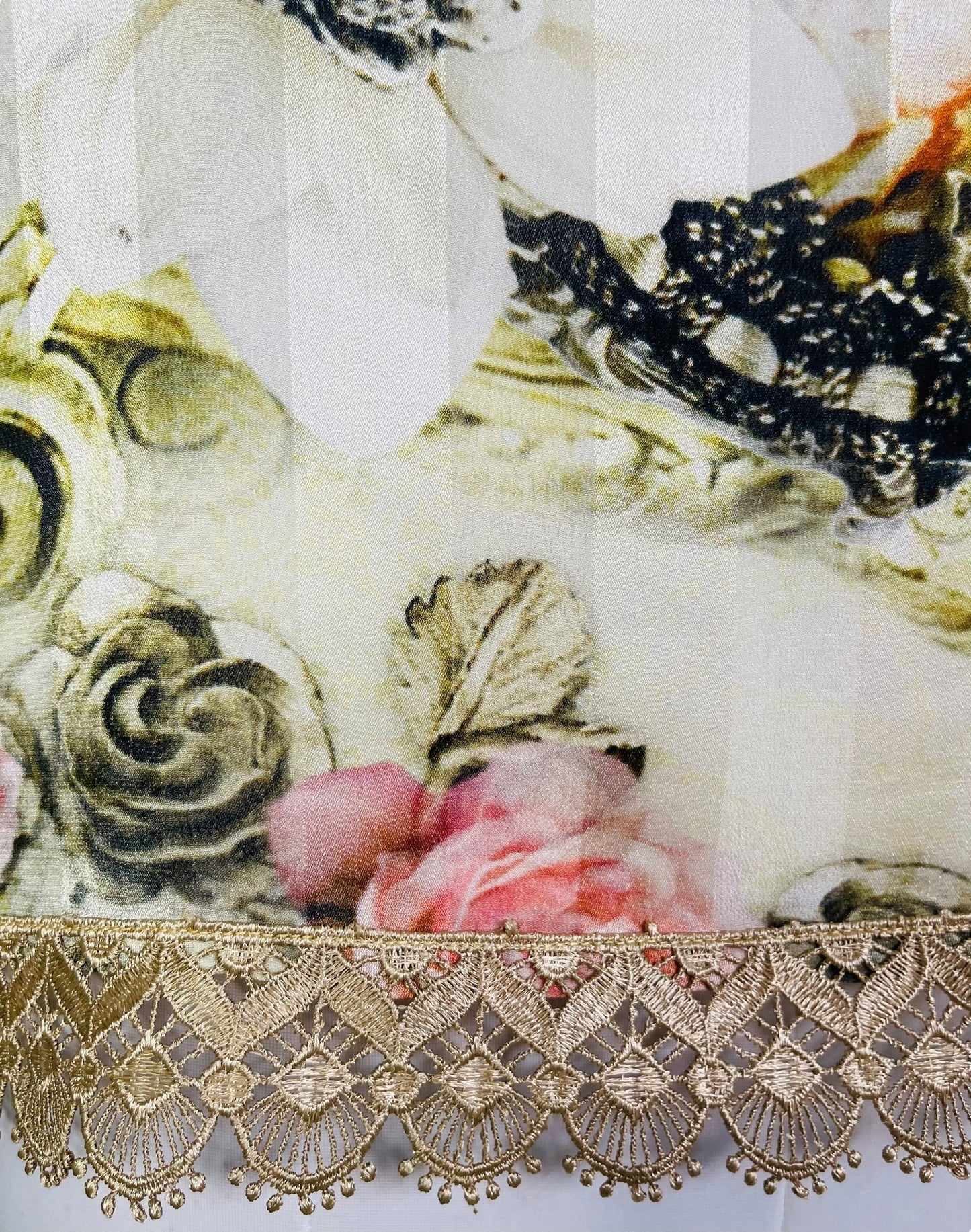 PRG7533 Sheer Avatar Pure Silk Side Slit Top