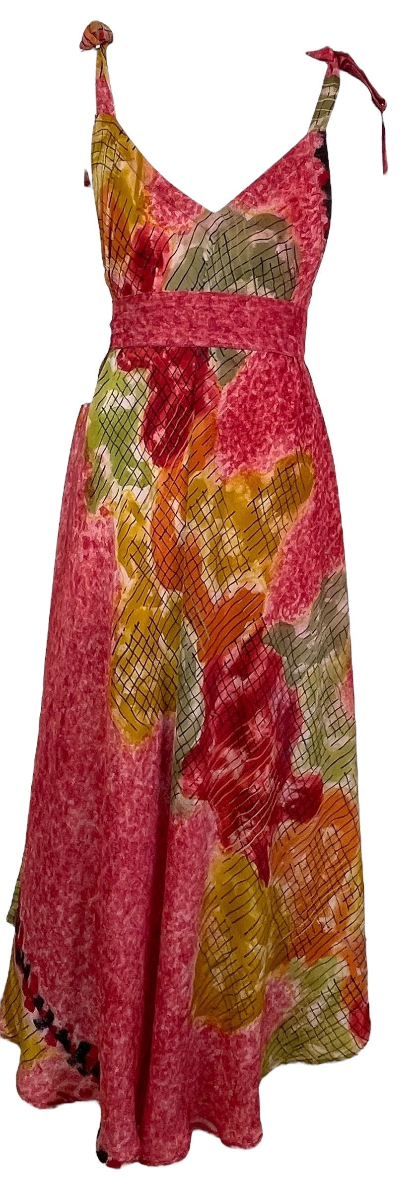 PRC7765 Avatar Pure Silk Maxi Dress with Belt