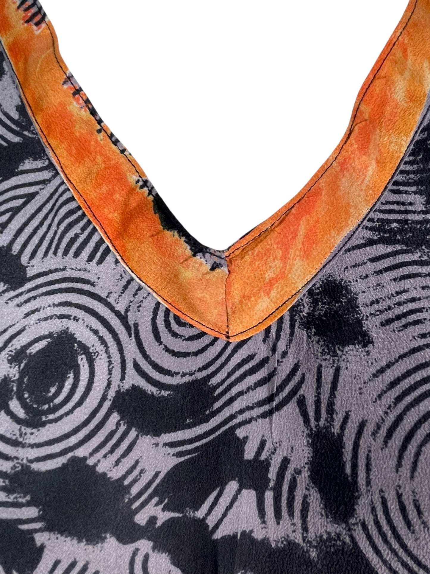 PRC7309 Avatar Pure Silk Short Kaftan Tunic with Slits