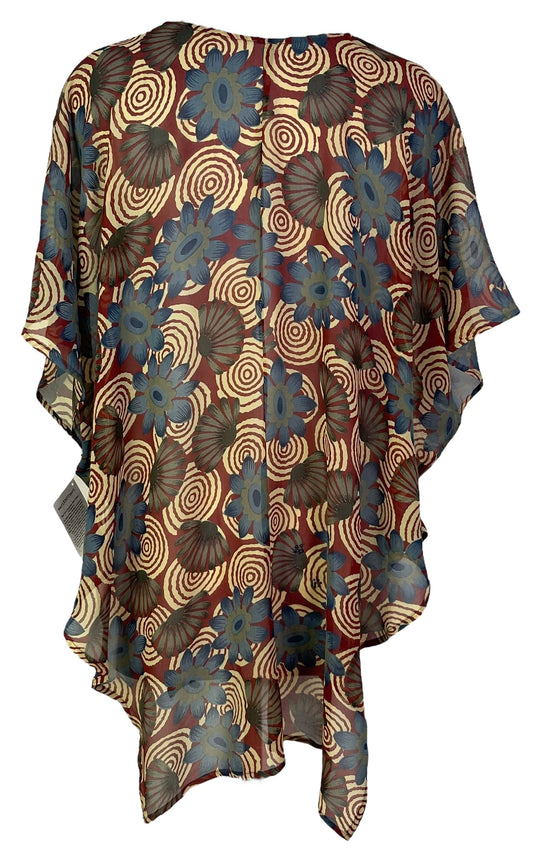 PRG7107 Sheer Avatar Pure Silk Waterfall Top