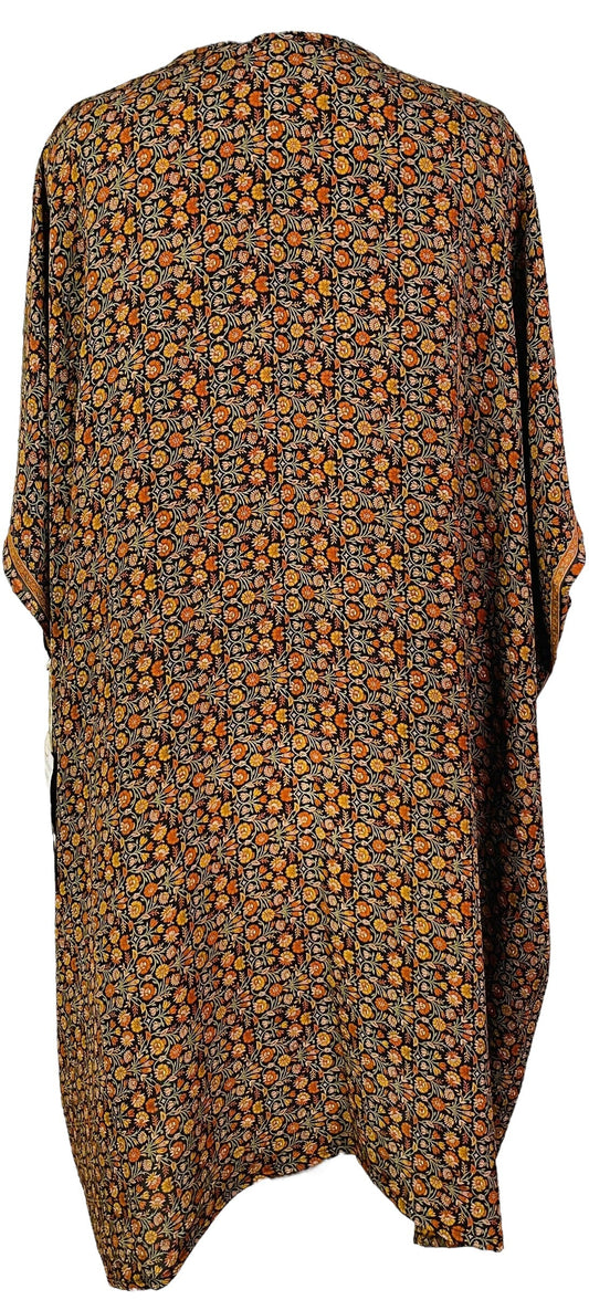 PRC7305 Nirvana Pure Silk Midi Length Kaftan