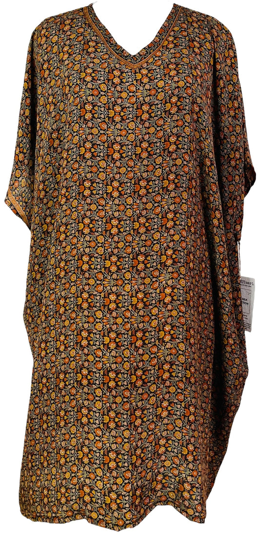 PRC7305 Nirvana Pure Silk Midi Length Kaftan