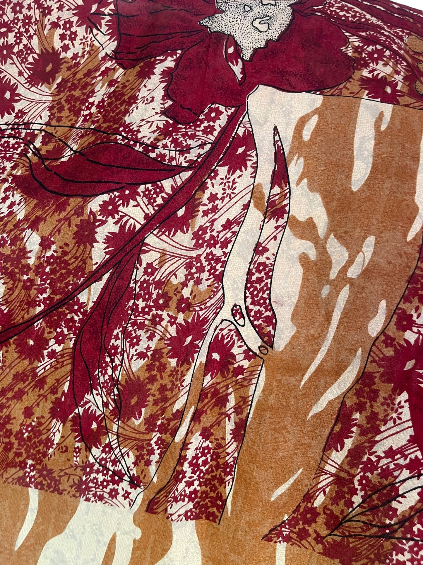 PRC6663 Avatar Pure Silk Kimono-Sleeved Top