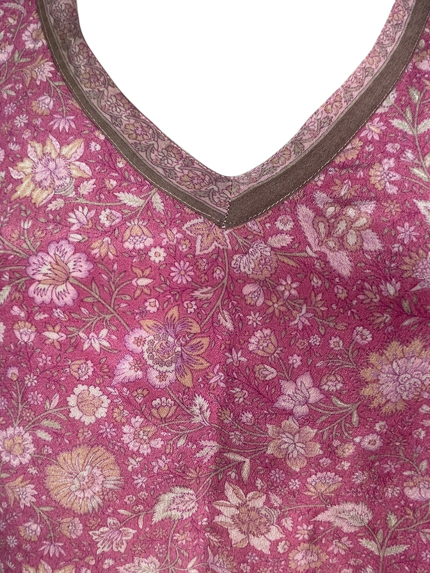 PRC7696 Avatar Pure Silk Short Kaftan Tunic with Slits