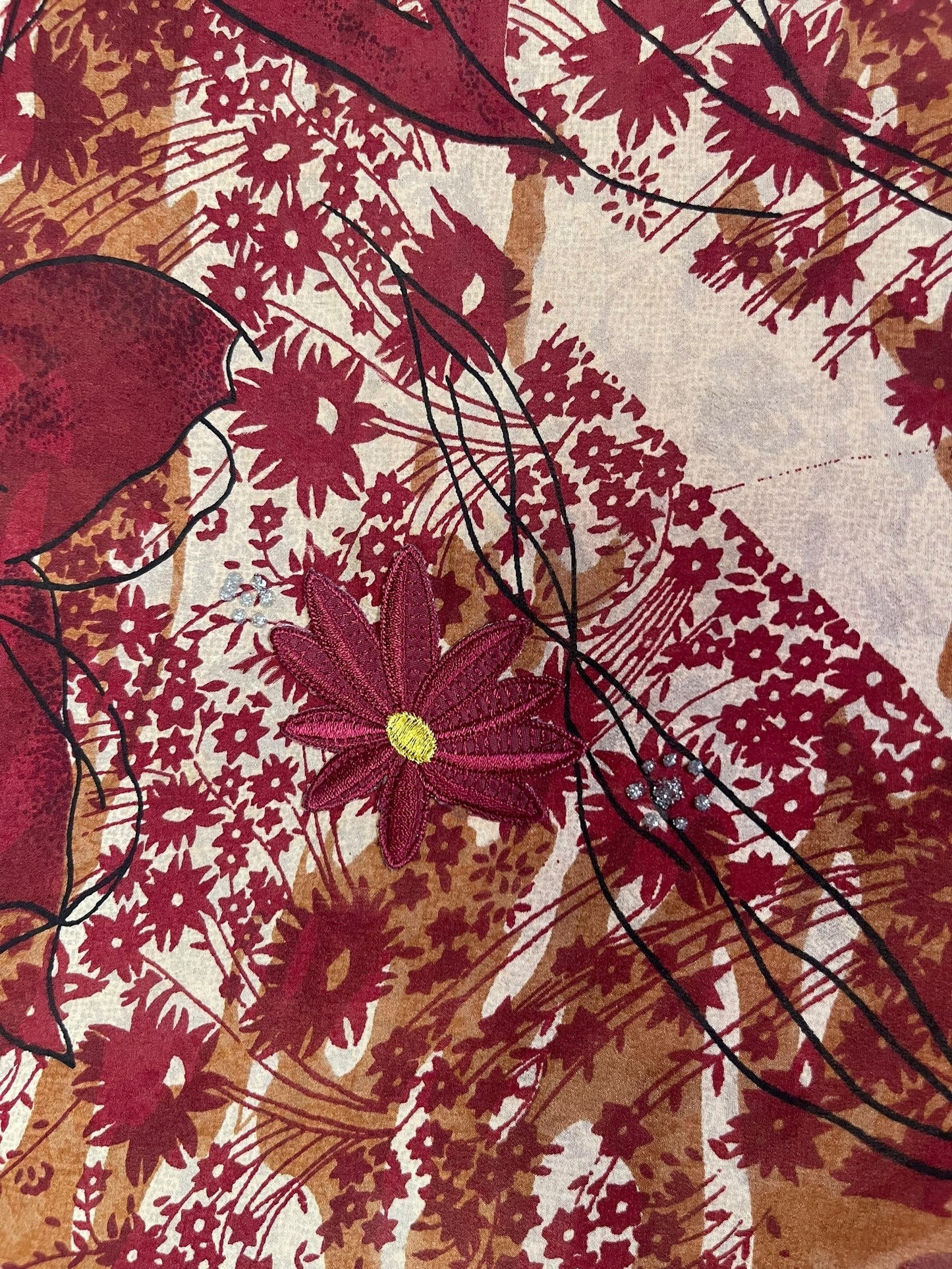 PRC6663 Avatar Pure Silk Kimono-Sleeved Top