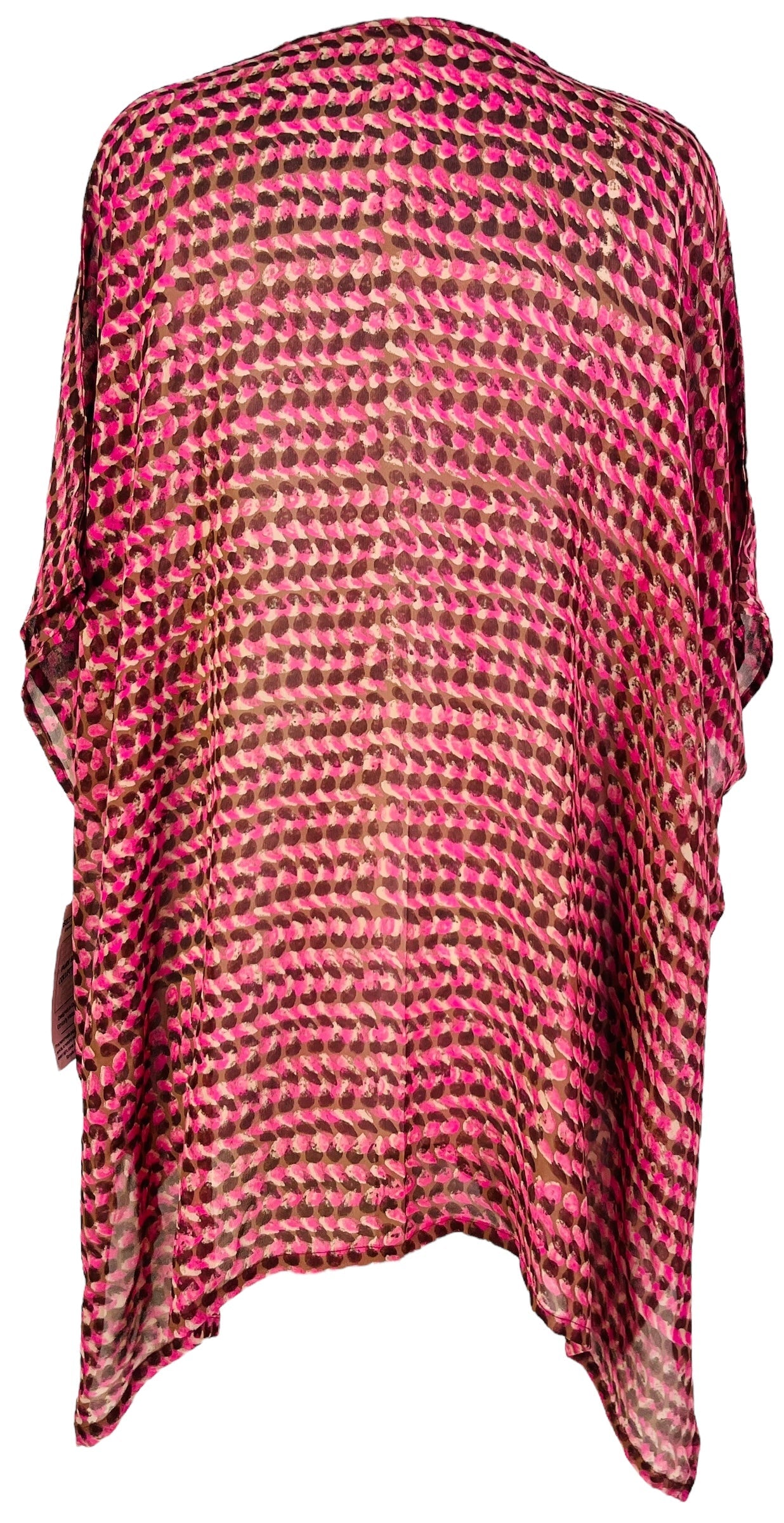 PRG7484 Sheer Avatar Pure Silk Short Kaftan Tunic with Slits