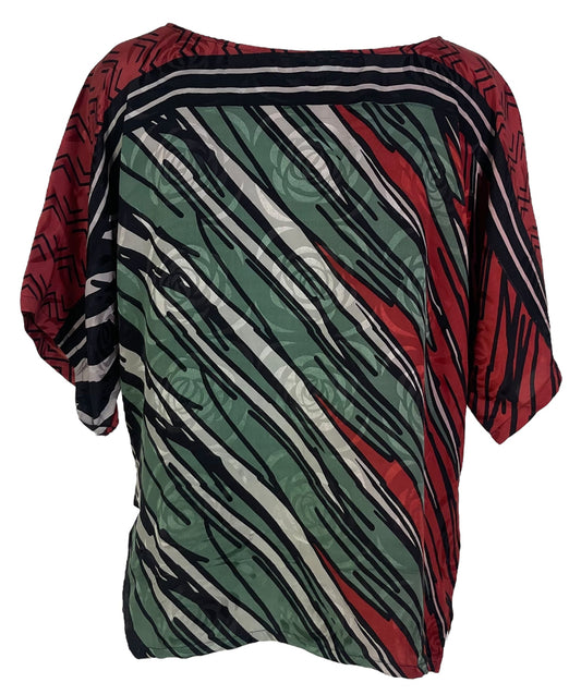 PRC6298 Avatar Pure Silk Side Slit Top