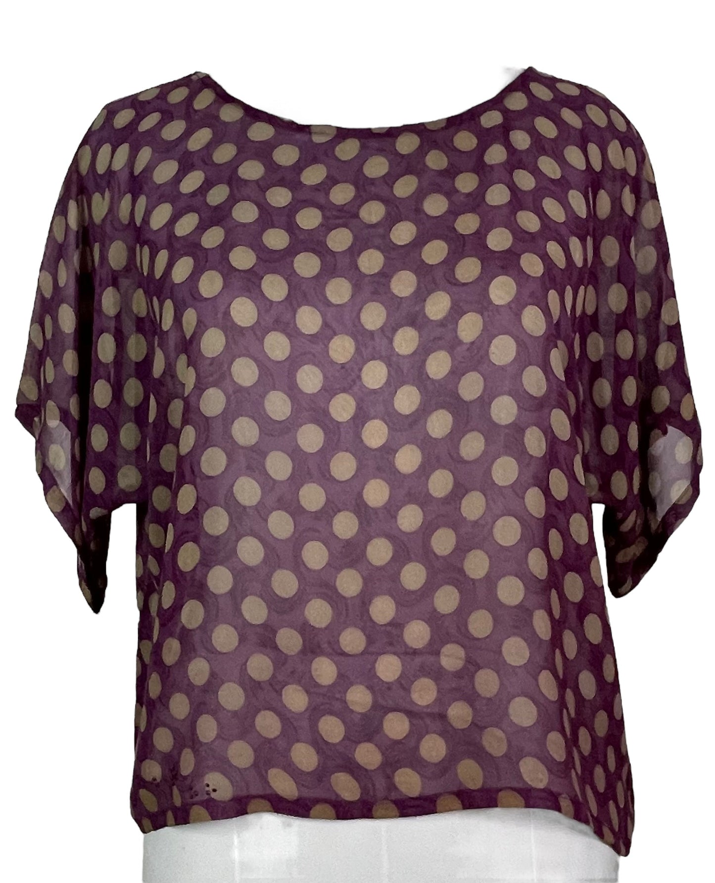 PRG4939 Sheer Avatar Pure Silk Boxy Top