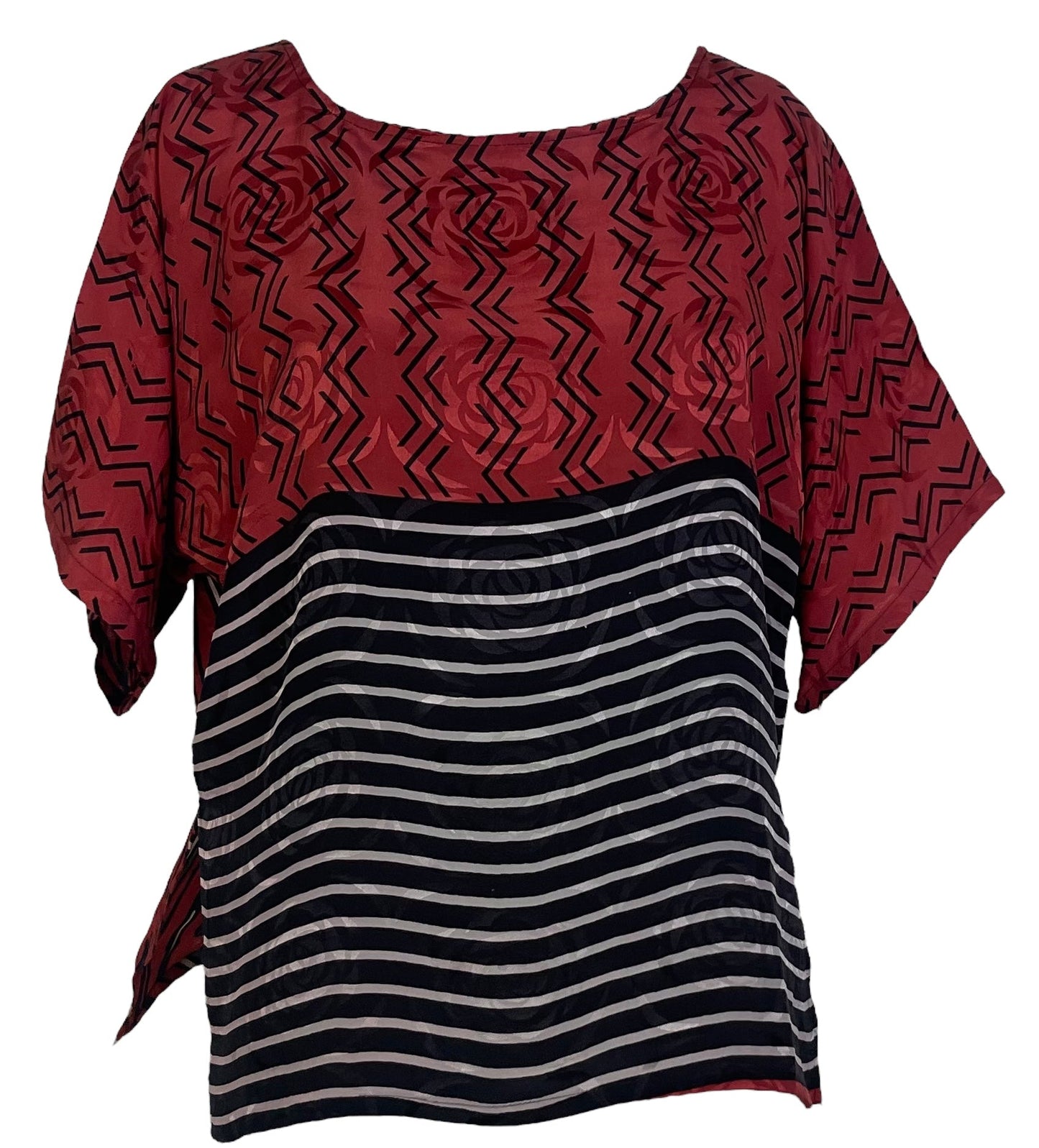 PRC6298 Avatar Pure Silk Side Slit Top