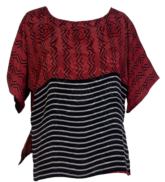 PRC6298 Avatar Pure Silk Side Slit Top