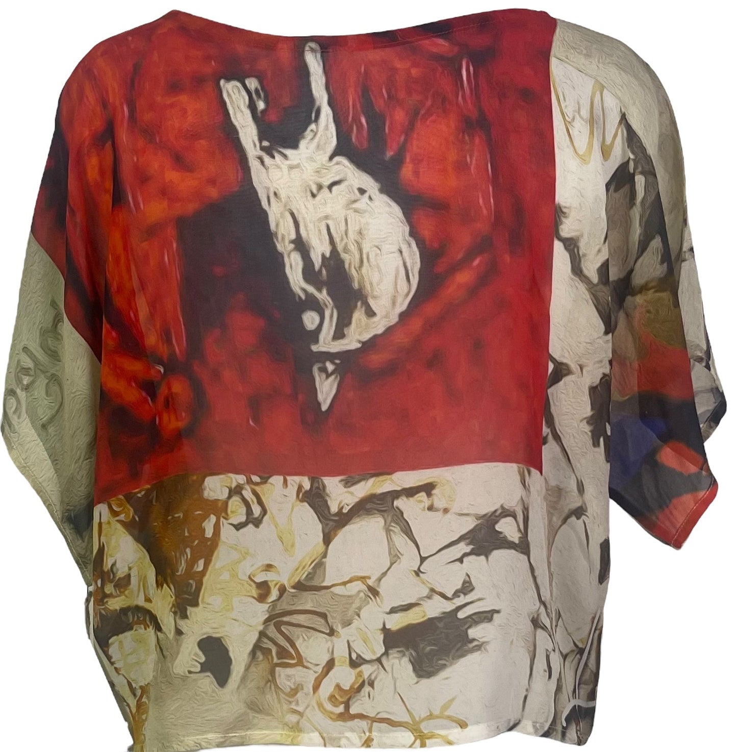 PRG6900 Sheer Avatar Pure Silk Boxy Top