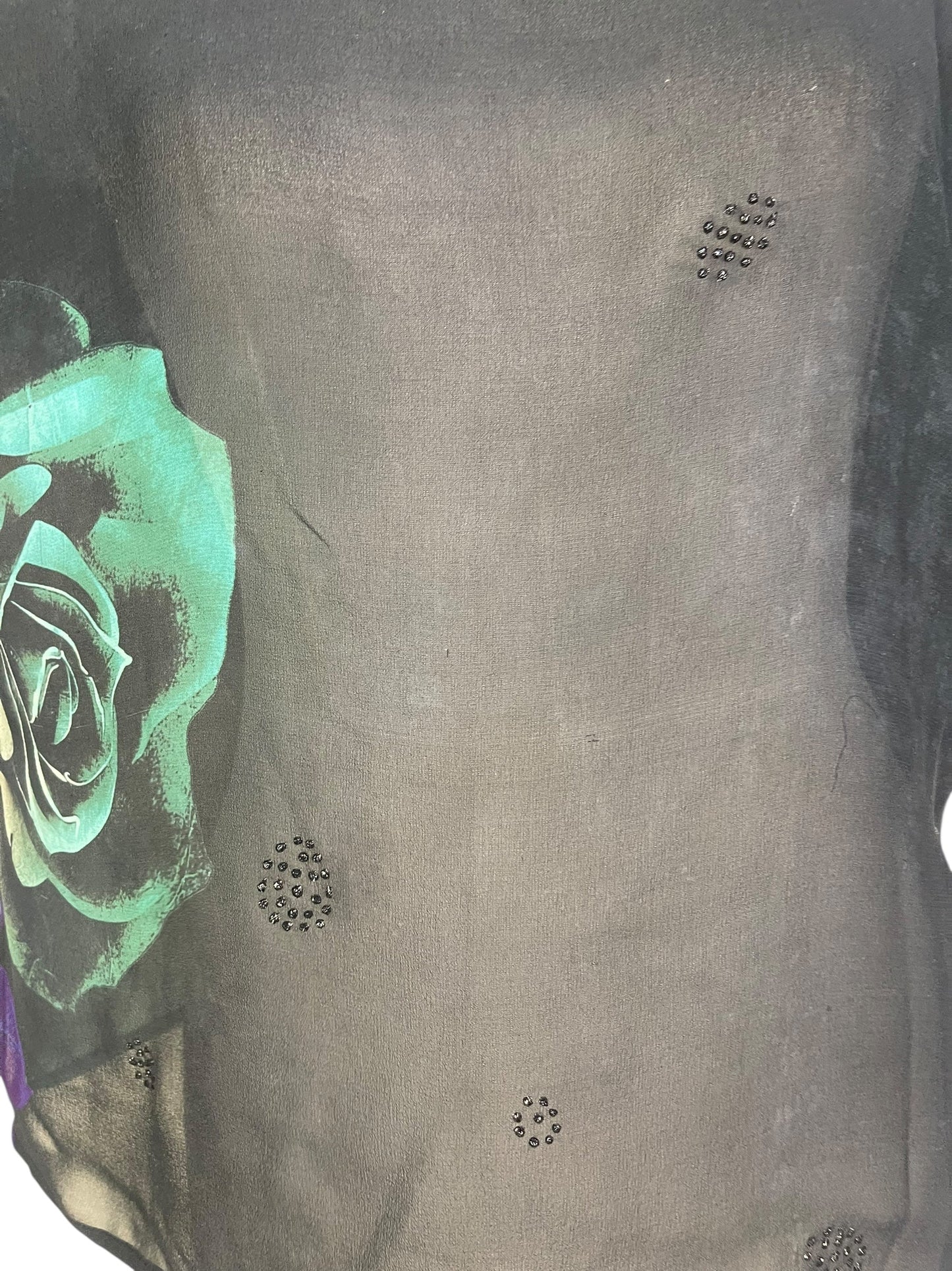 PRG6622 Sheer Avatar Pure Silk Side Slit Top