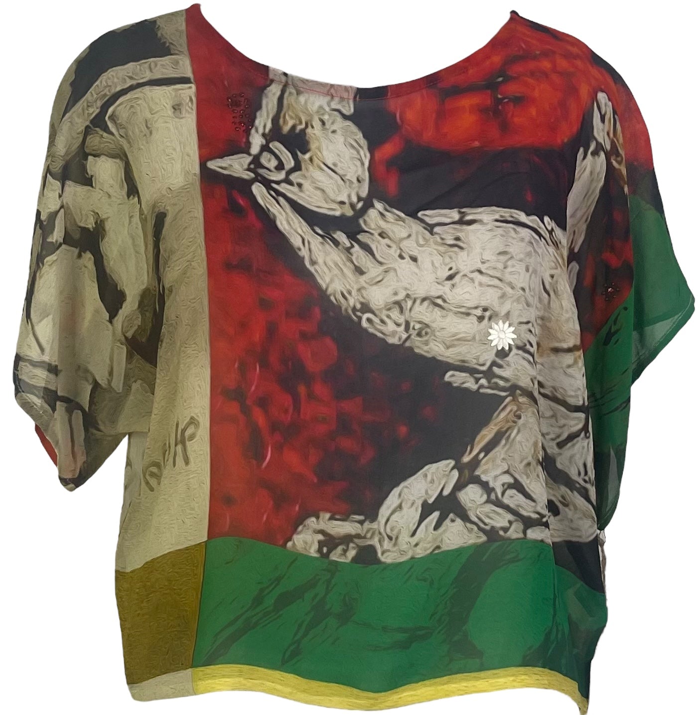 PRG6900 Sheer Avatar Pure Silk Boxy Top