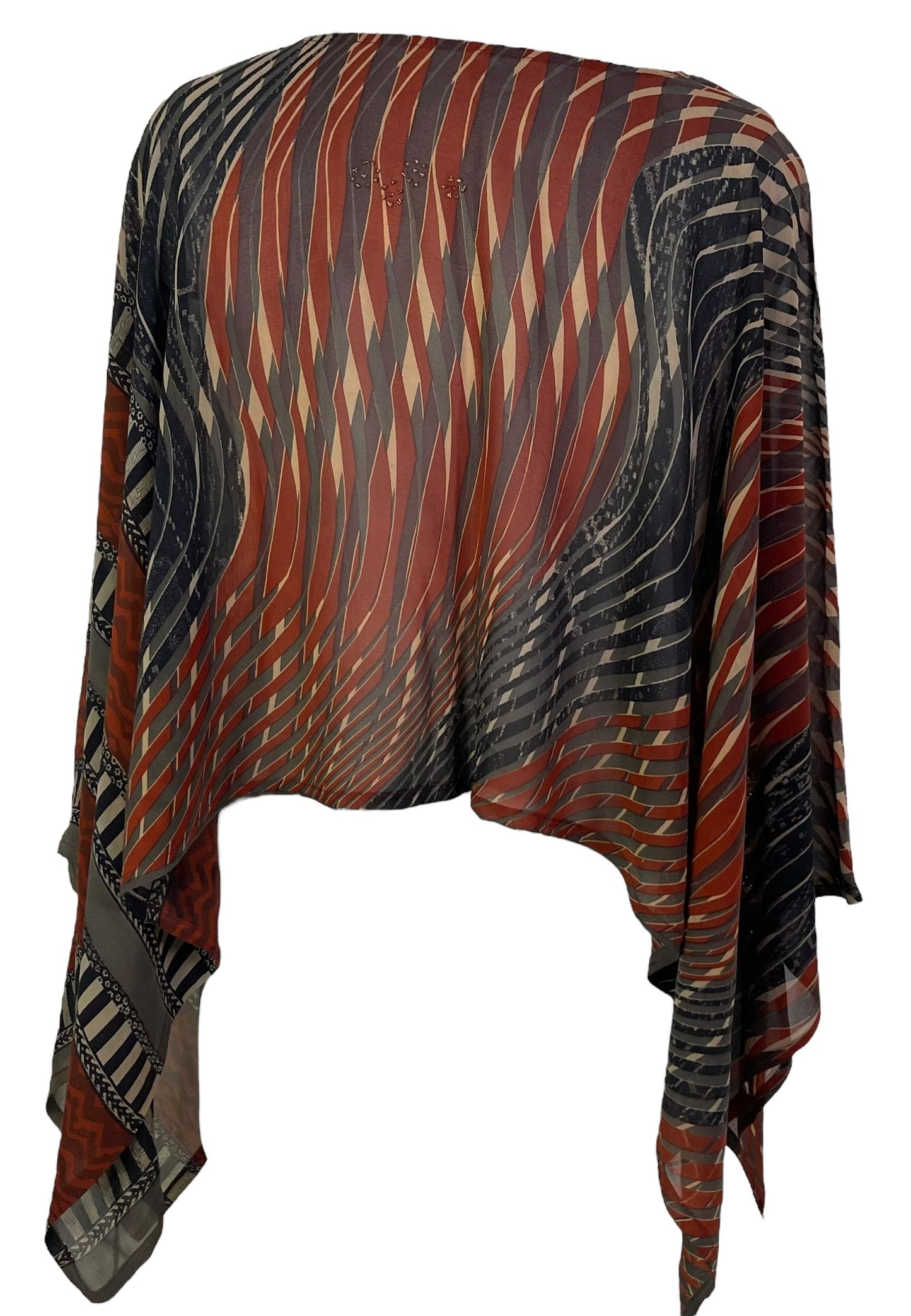 PRG7120 Sheer Avatar Pure Silk Capelet Poncho