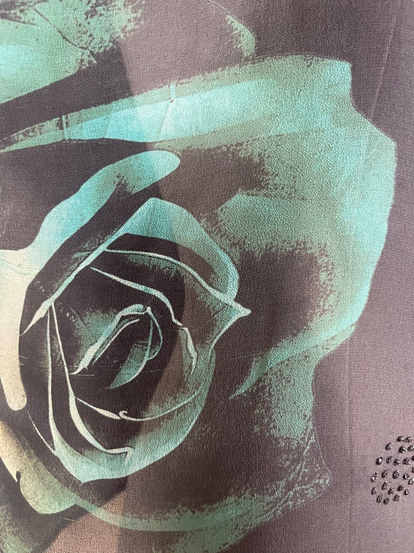 PRG6622 Sheer Avatar Pure Silk Side Slit Top