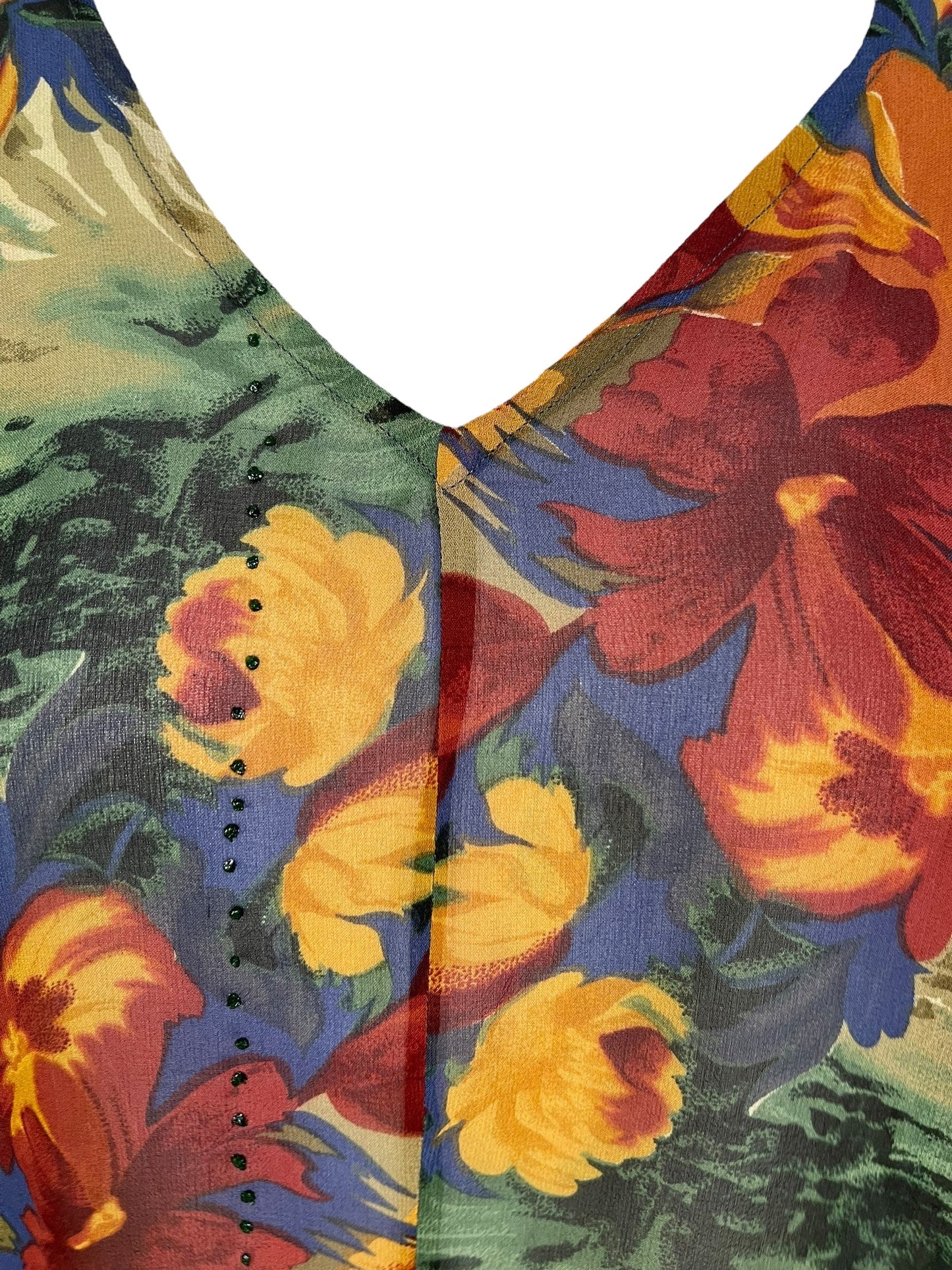 PRG7051 Sheer Avatar Pure Silk Waterfall Top