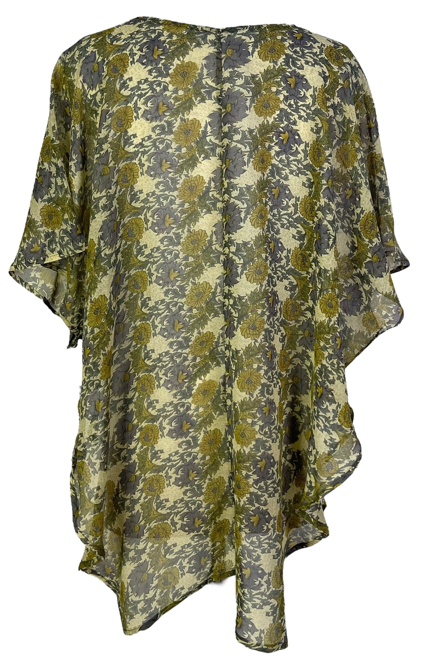 PRG6853 Sheer Avatar Pure Silk Waterfall Top