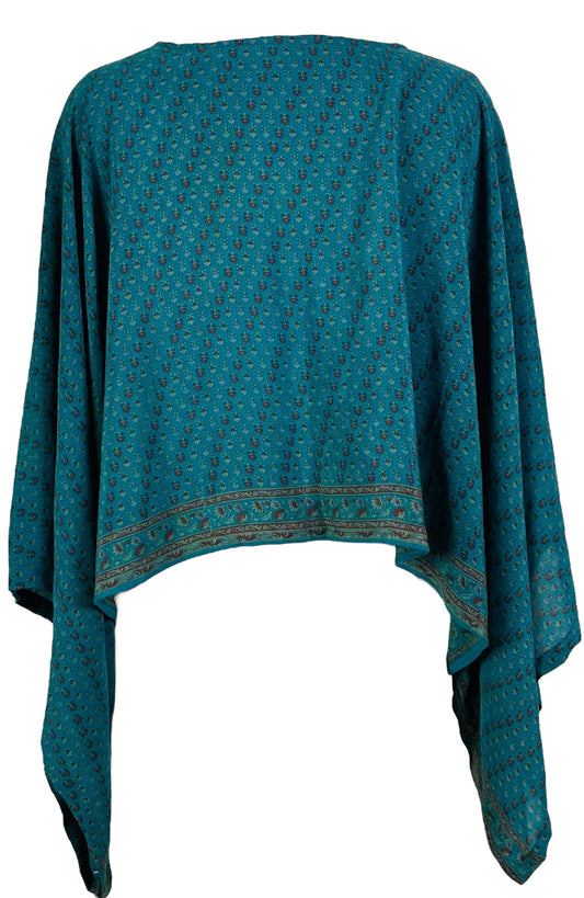 PRC7297 Avatar Pure Silk Kimono-Sleeved Top