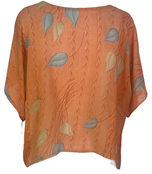 PRG4949 Sheer Avatar Pure Silk Boxy Top