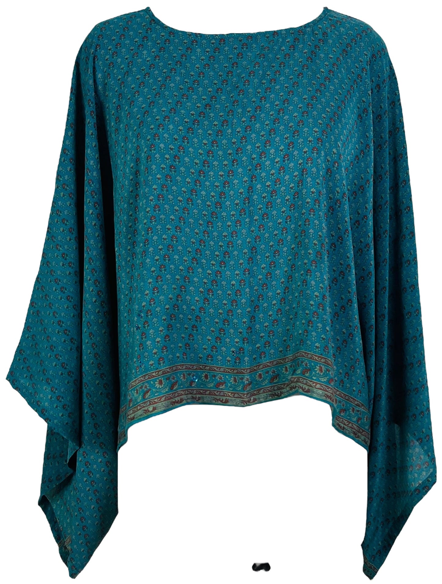 PRC7297 Avatar Pure Silk Kimono-Sleeved Top