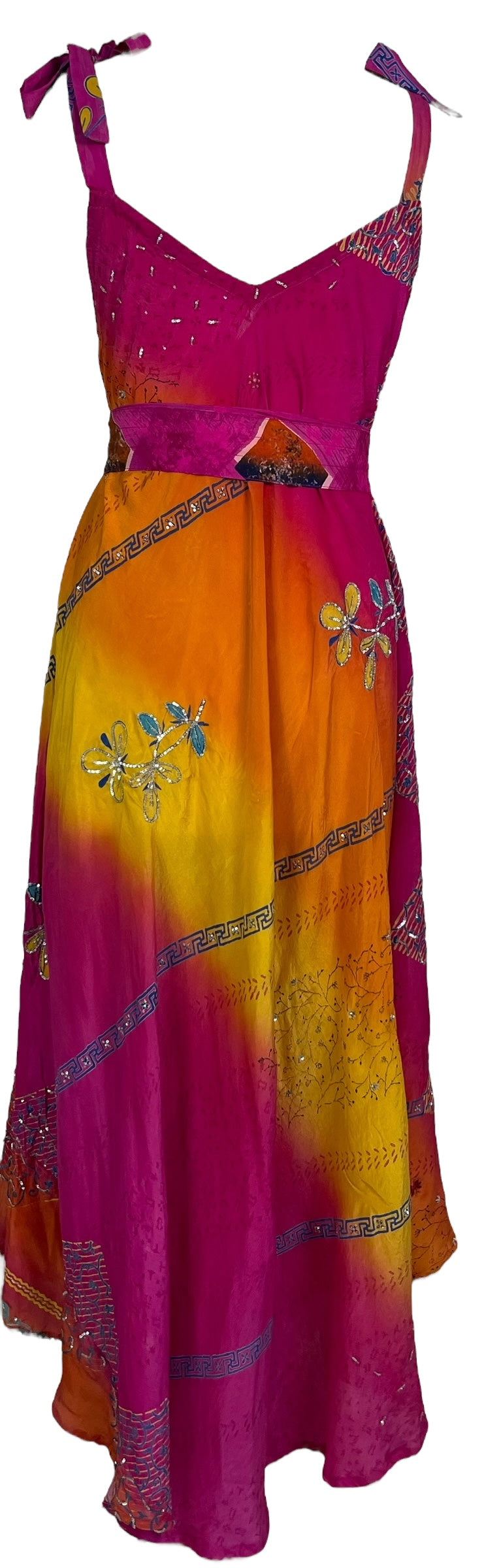 PRC7236 Avatar Pure Silk Maxi Dress with Belt