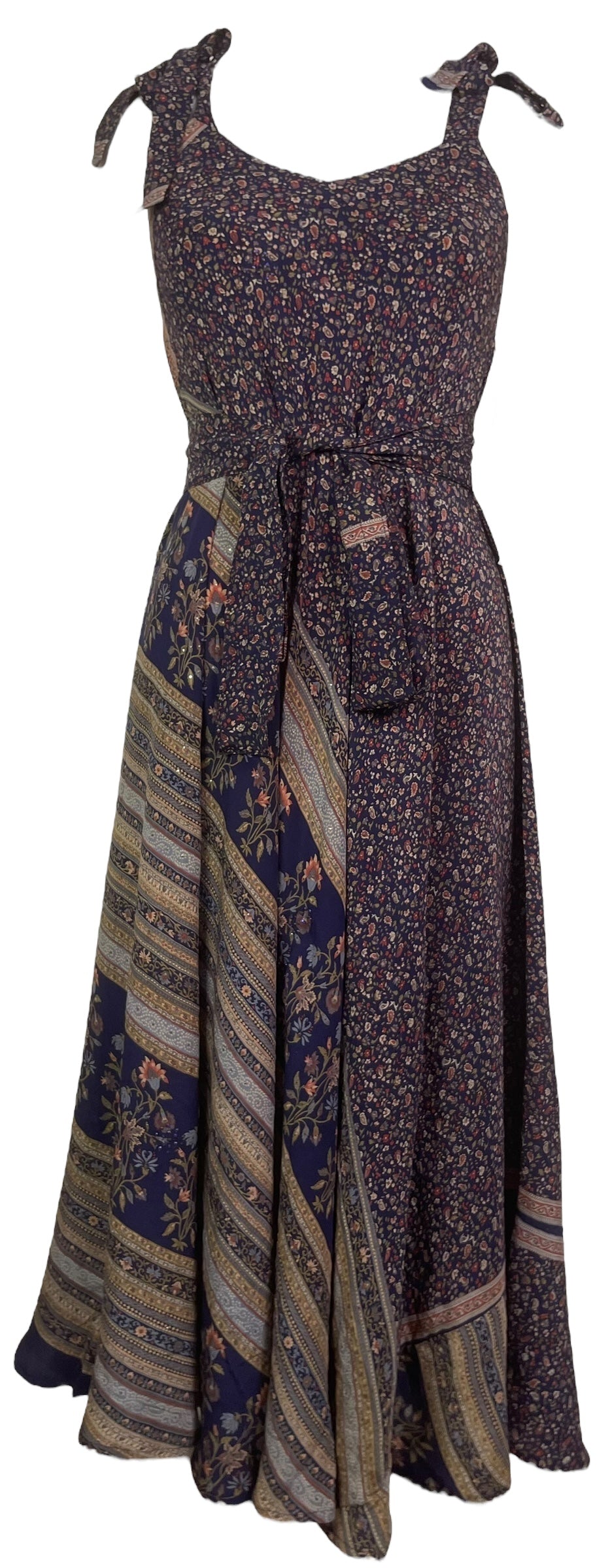 PRC7665 Avatar Pure Silk Maxi Dress with Belt