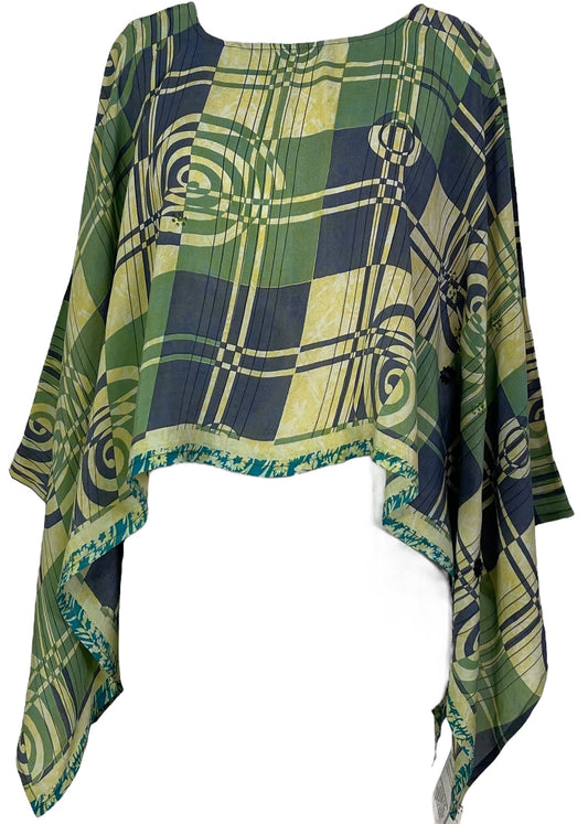 PRC6952 Avatar Pure Silk Capelet Poncho