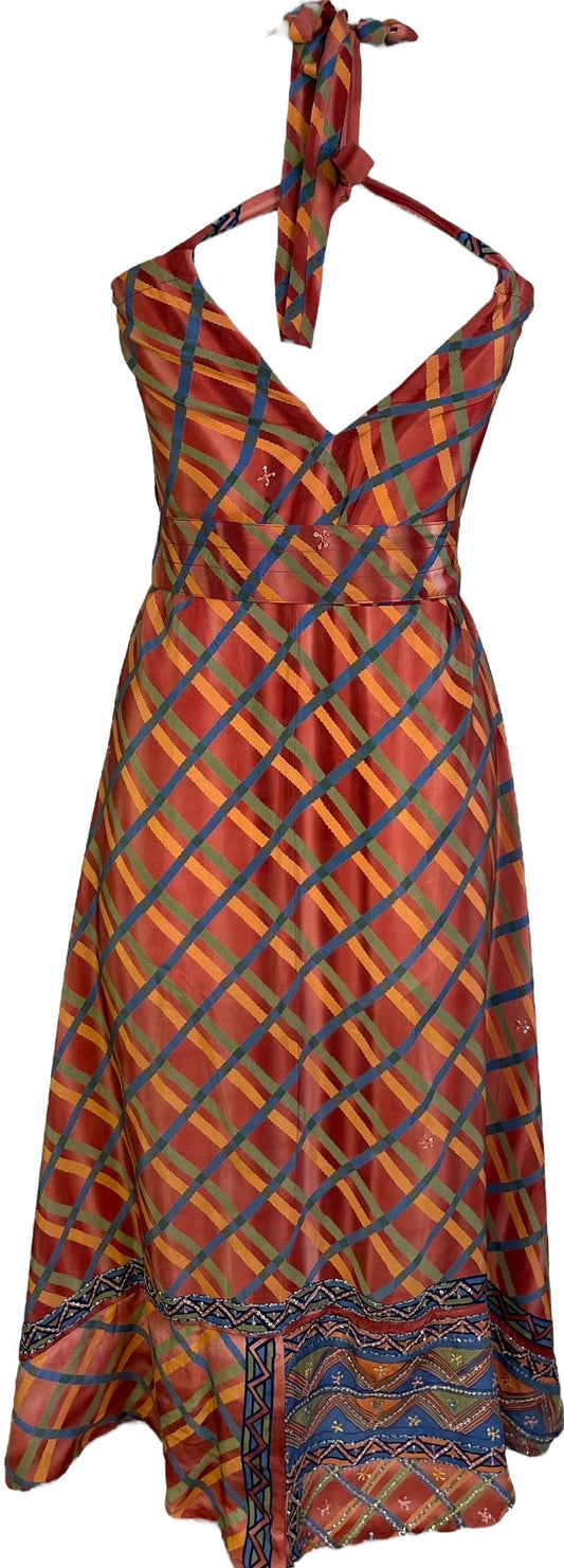 PRC7249 Avatar Pure Silk Maxi Dress with Belt