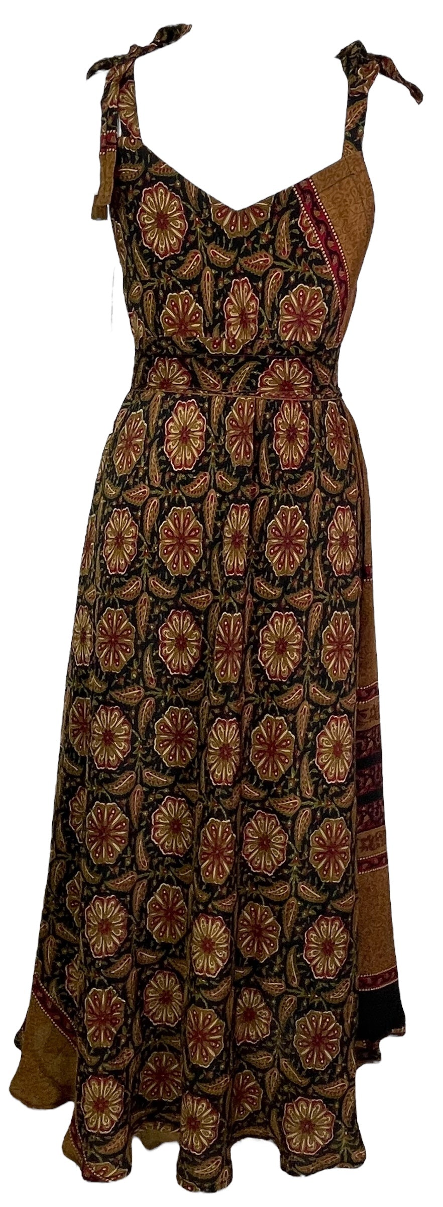 PRC7668 Avatar Pure Silk Maxi Dress with Belt