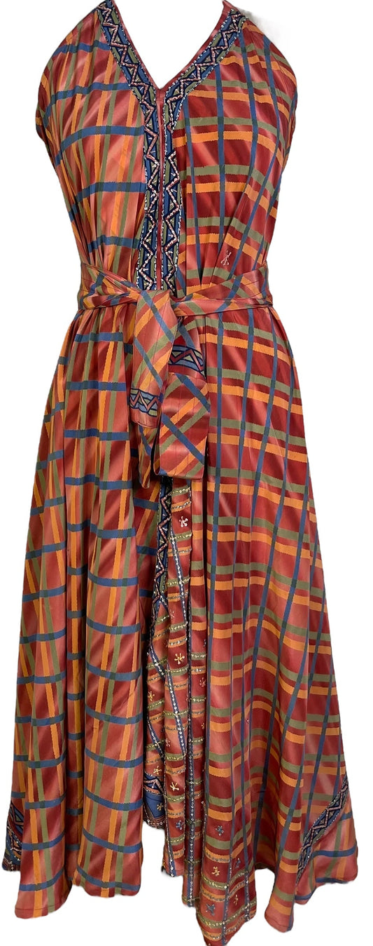 PRC7249 Avatar Pure Silk Maxi Dress with Belt