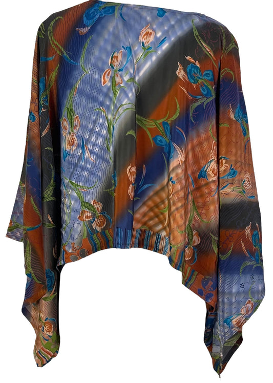 PRC6667 Avatar Pure Silk Kimono-Sleeved Top