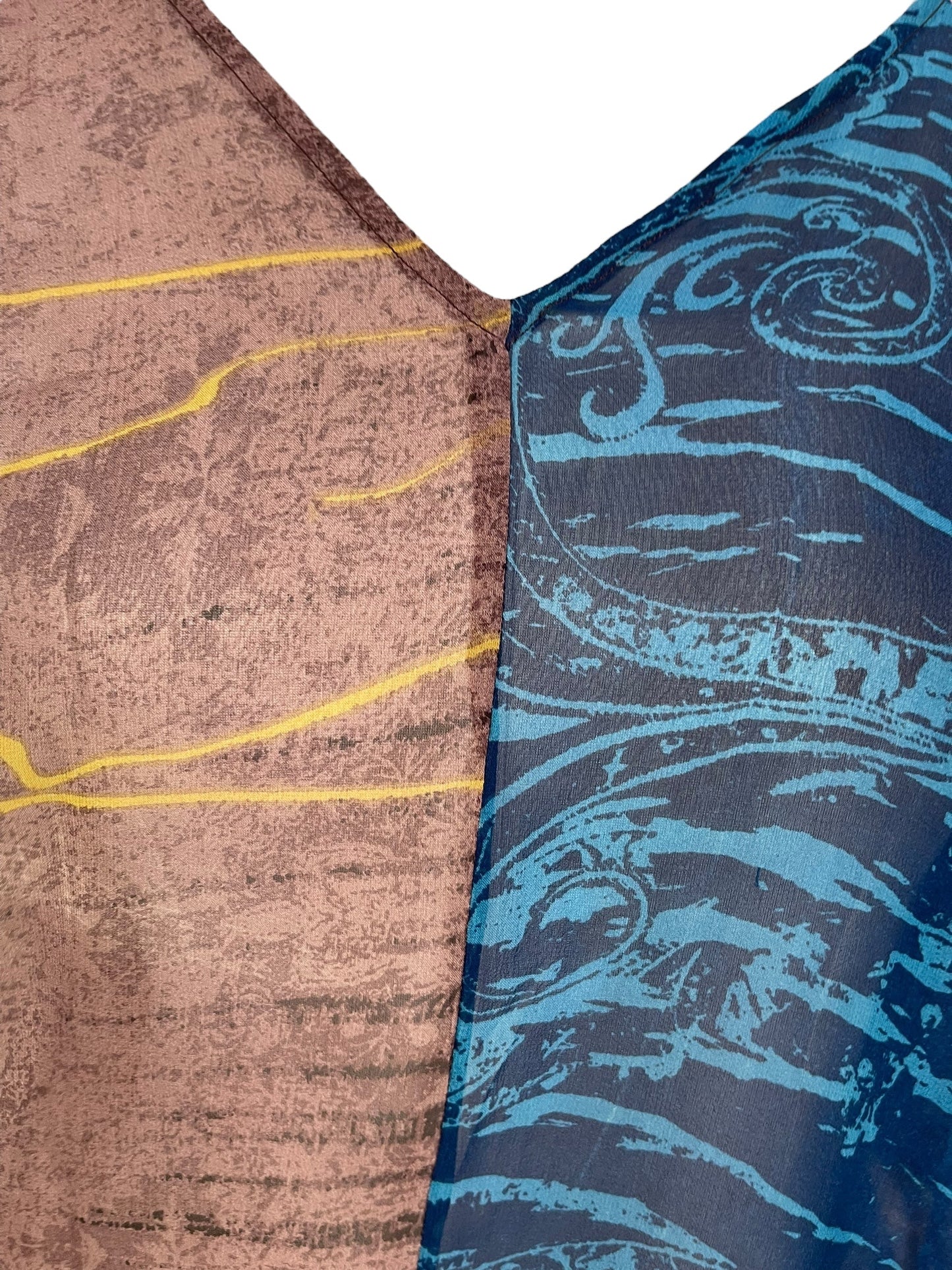 PRG7226 Sheer Avatar Pure Silk Waterfall Top