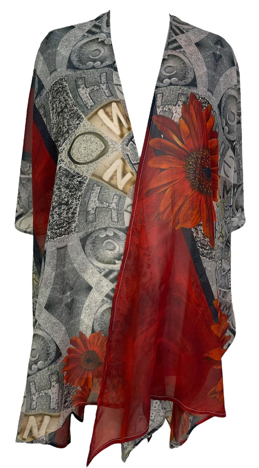 PRG6858 Sheer Avatar Pure Silk Cardigan