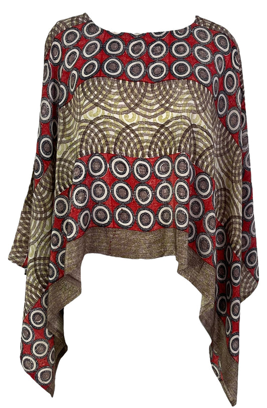 PRC6961 Avatar Pure Silk Capelet Poncho