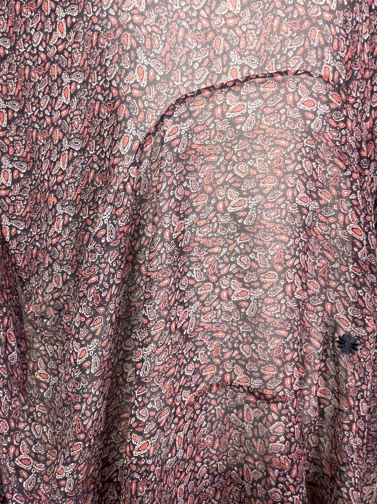 PRG7834 Sheer Avatar Pure Silk Sculptural Long Tunic Dress