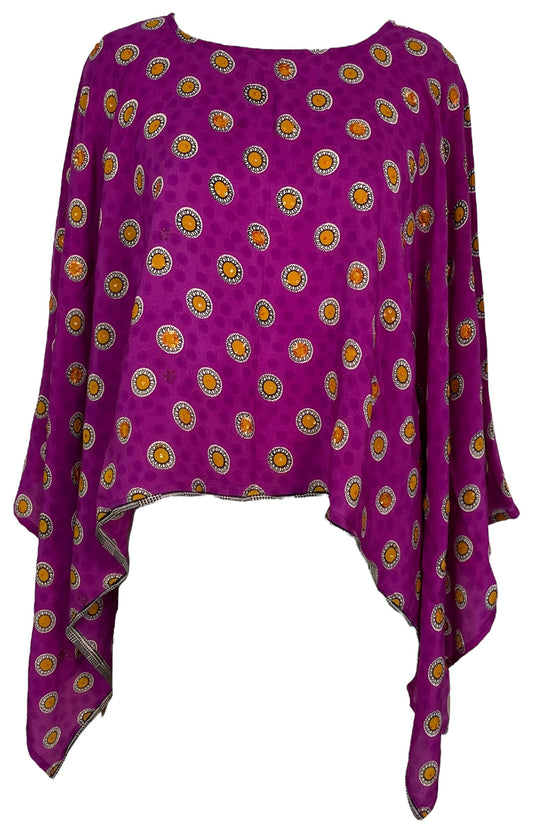 PRC6976 Avatar Pure Silk Capelet Poncho