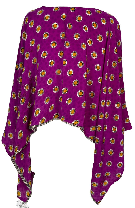 PRC6976 Avatar Pure Silk Capelet Poncho