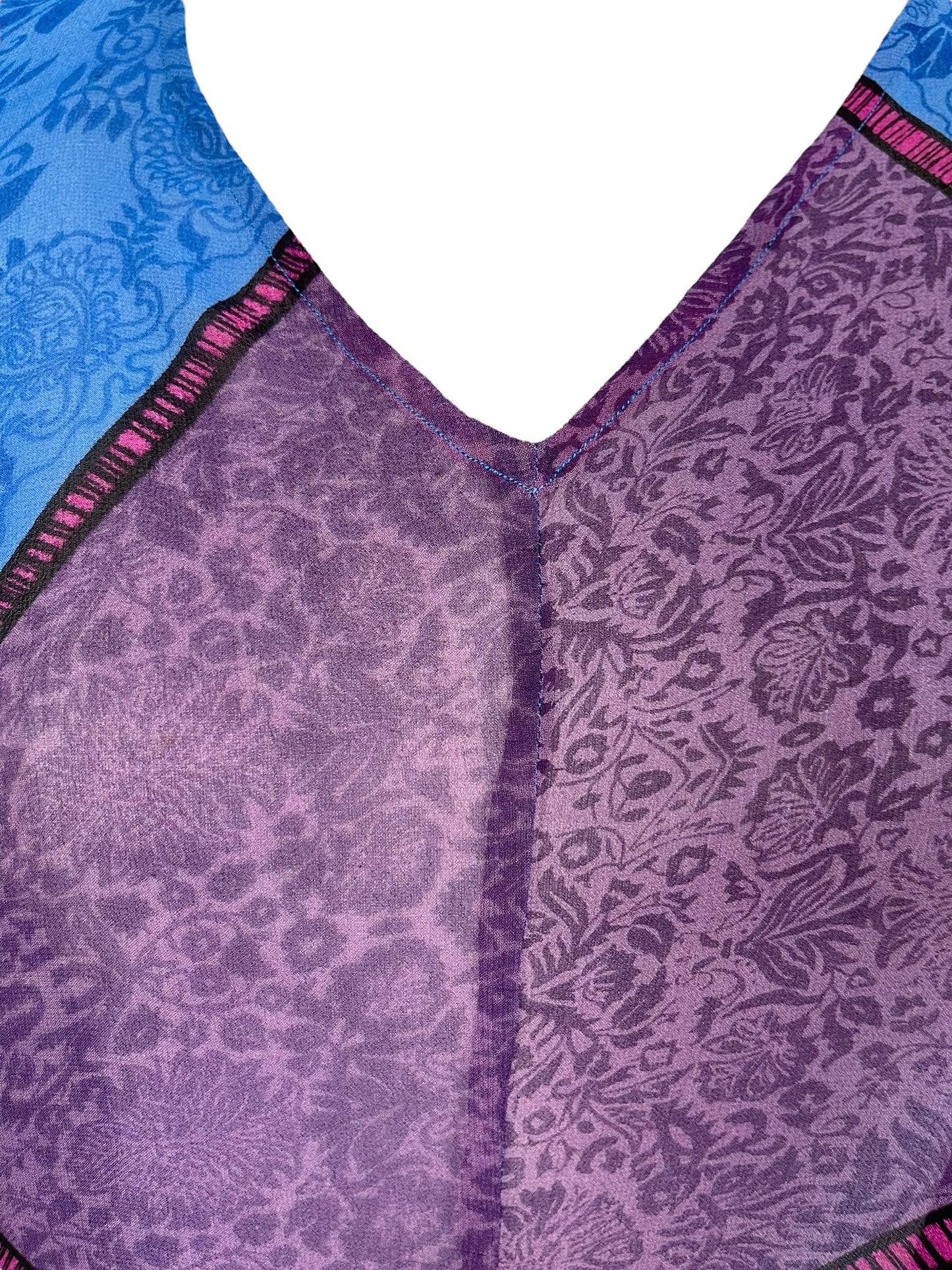 PRG7099 Sheer Avatar Pure Silk Waterfall Top