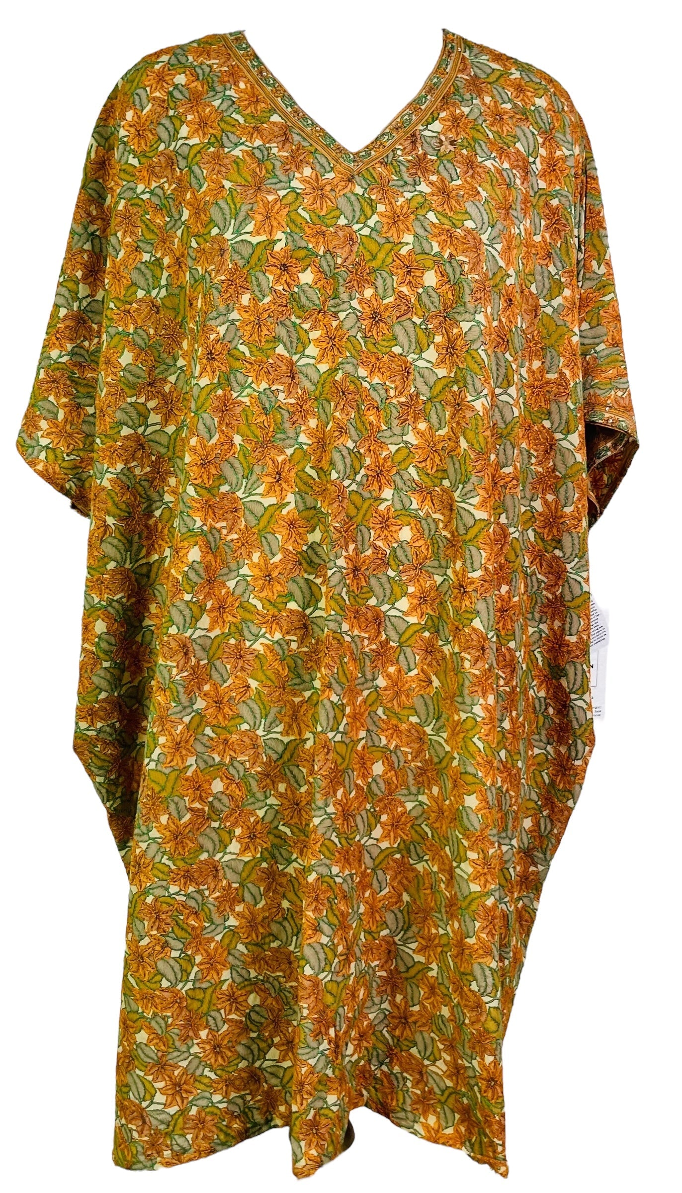 PRC7472 Avatar Pure Silk Midi Length Kaftan