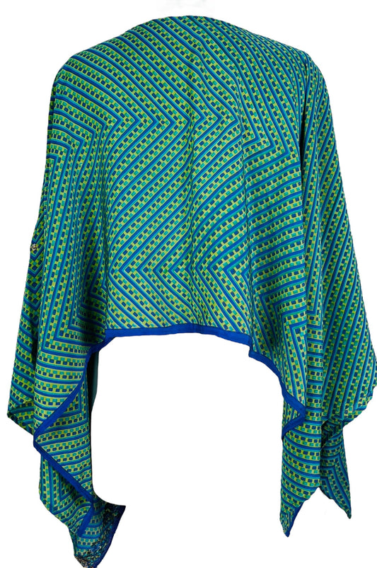 PRC6571B Avatar Pure Silk Capelet Poncho