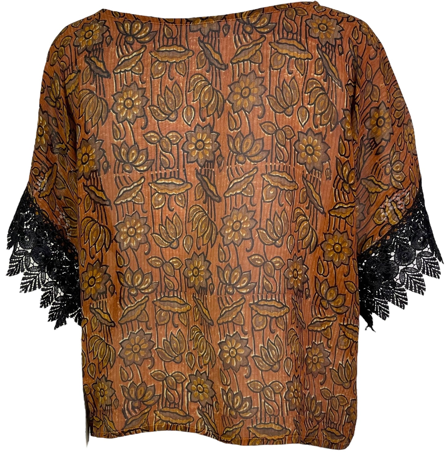 PRG6035 Sheer Avatar Pure Silk Boxy Top