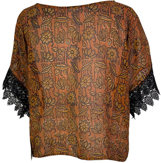 PRG6035 Sheer Avatar Pure Silk Boxy Top