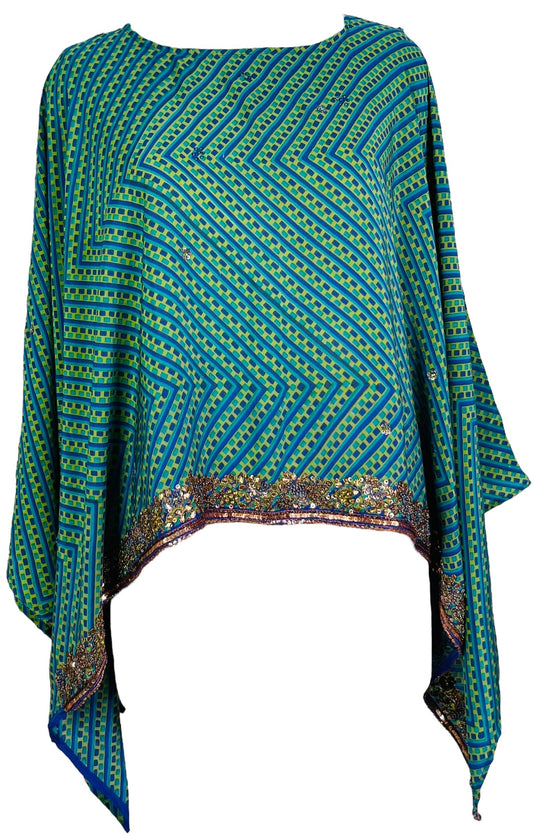 PRC6571B Avatar Pure Silk Capelet Poncho